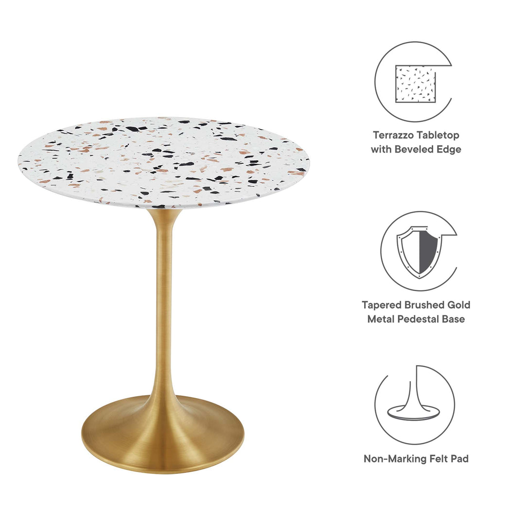 lazio 20 round terrazzo side table