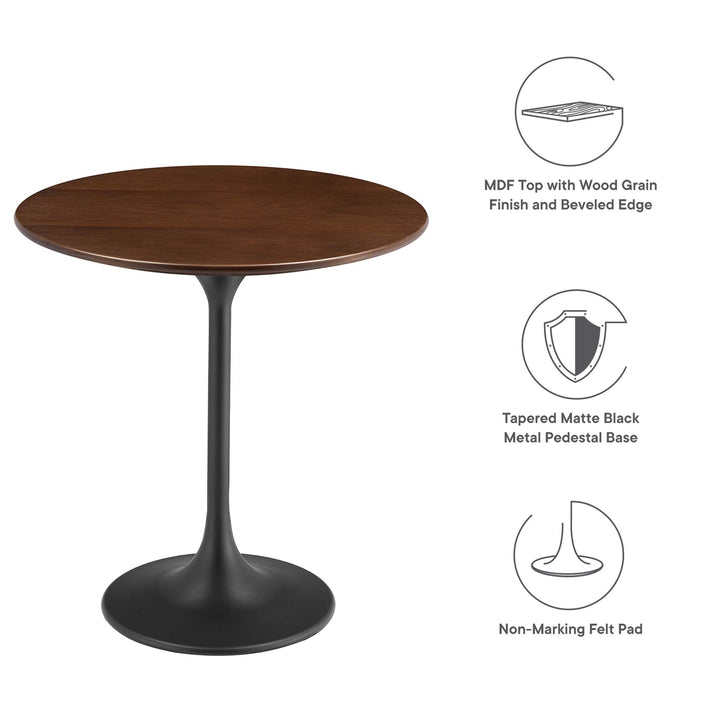 Livia 20" Round Wood Grain Side Table