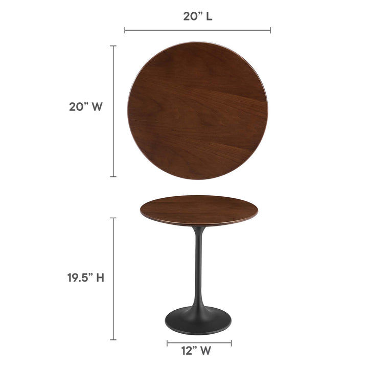 Livia 20" Round Wood Grain Side Table
