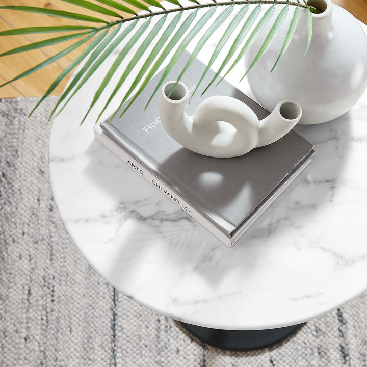 Loren 20" Round Replica Marble Side Table