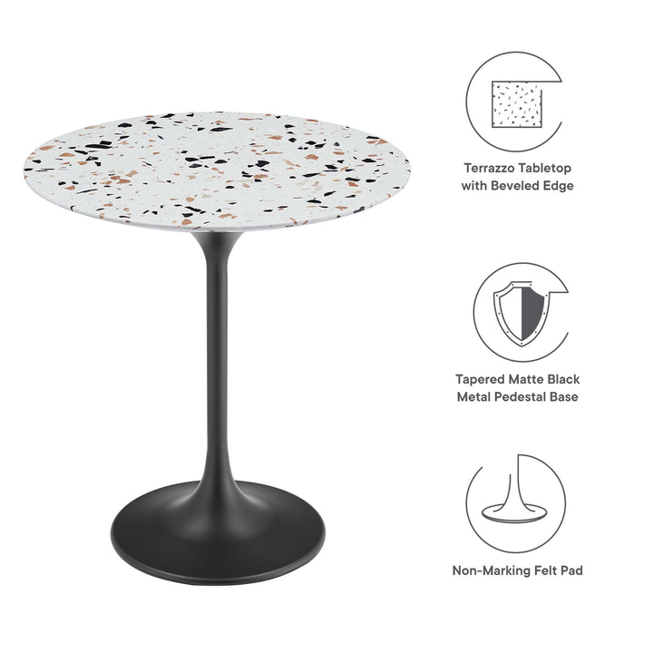 Loft 20" Round Terrazzo Side Table