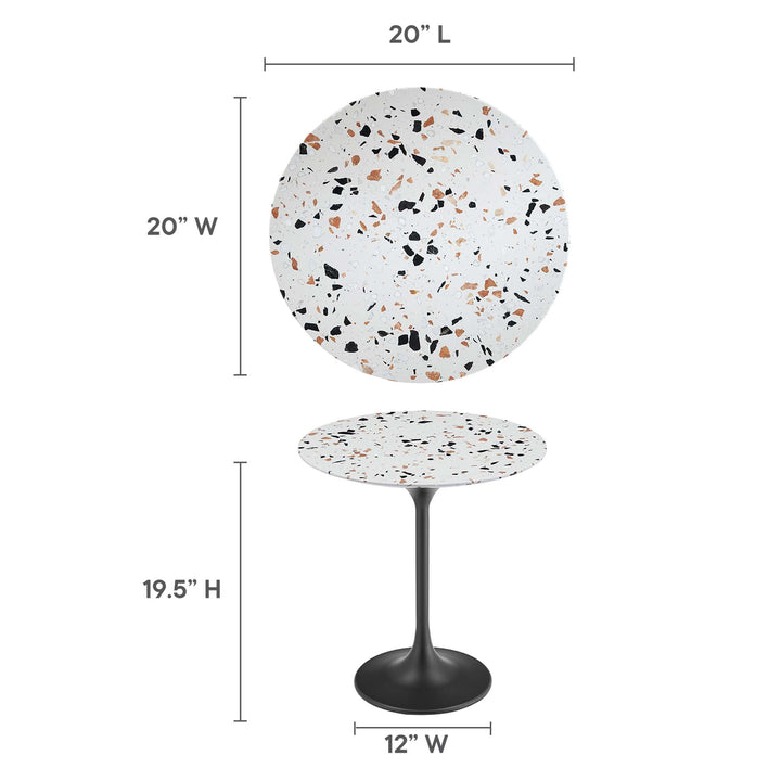 Loft 20" Round Terrazzo Side Table