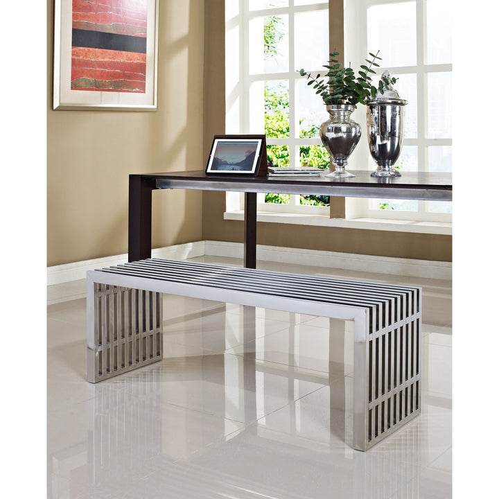 Gridiron Luxe Steel Seating Bench