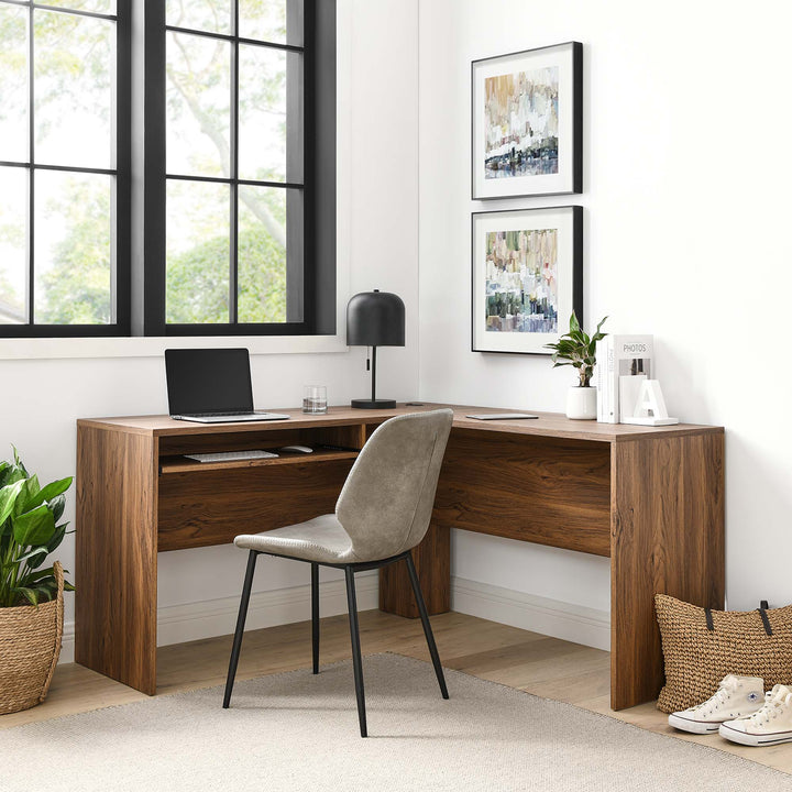 Voyager L-Shaped Wood Office Desk