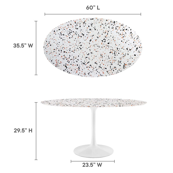 Lillian 60" Oval Terrazzo Dining Table