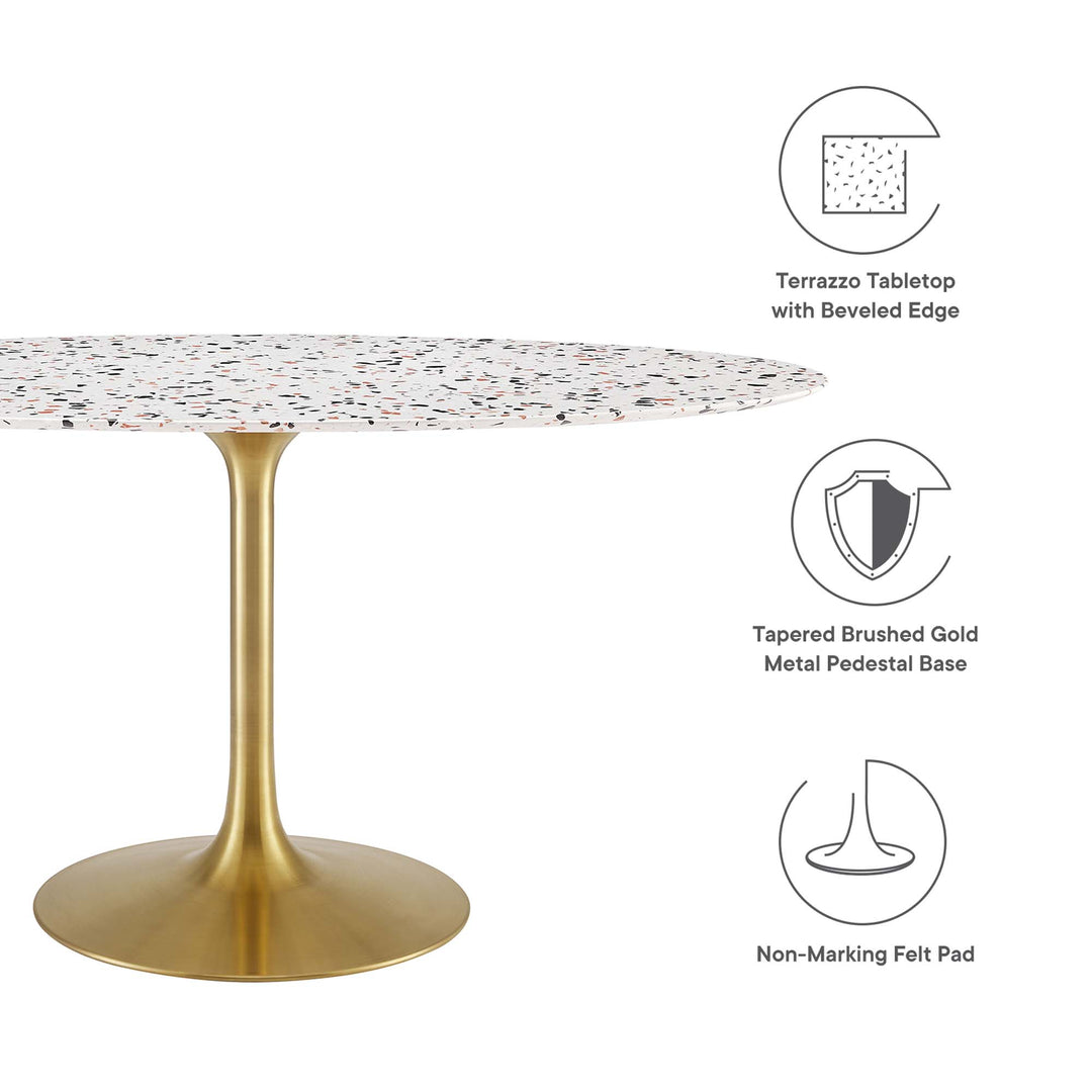 Lorenzo 60" Oval Terrazzo Dining Table