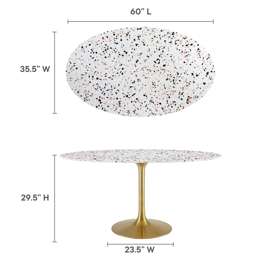 Lorenzo 60" Oval Terrazzo Dining Table