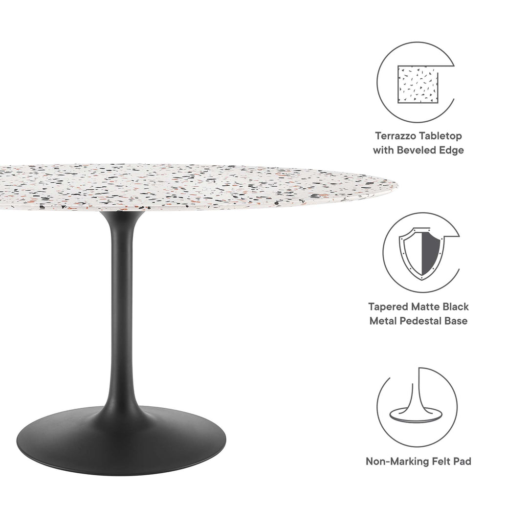 Lumin 60" Oval Terrazzo Dining Table