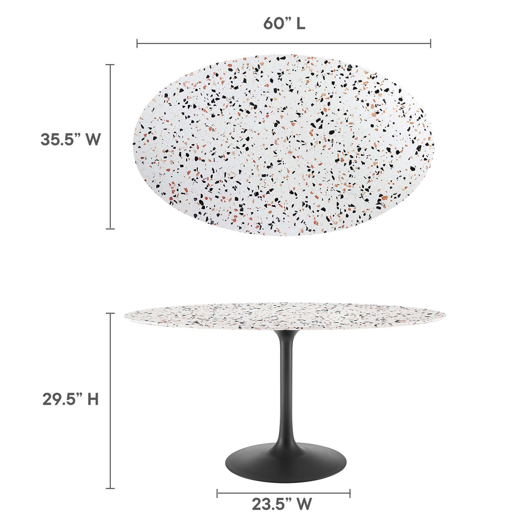 Lumin 60" Oval Terrazzo Dining Table