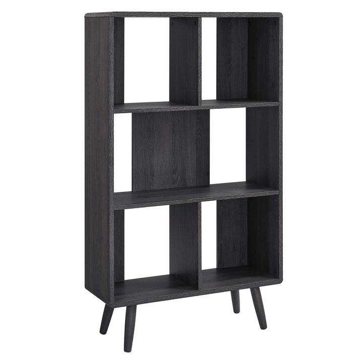 Trove 5 Shelf Walnut Grain Bookcase