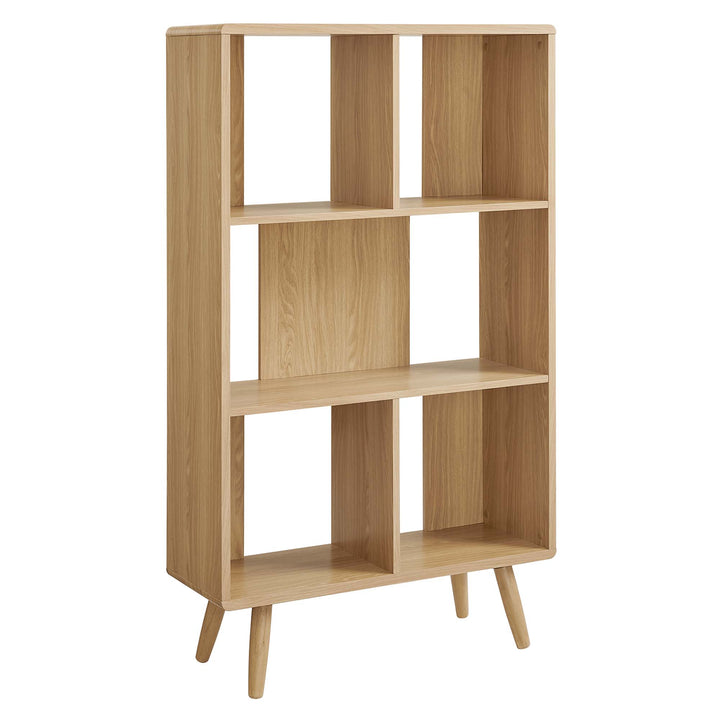 Trove 5 Shelf Walnut Grain Bookcase