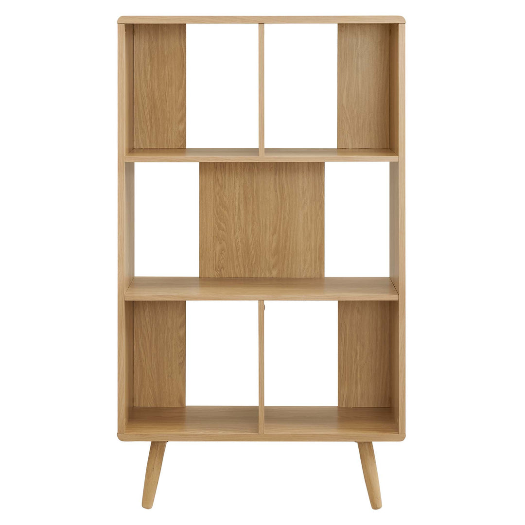 Trove 5 Shelf Walnut Grain Bookcase