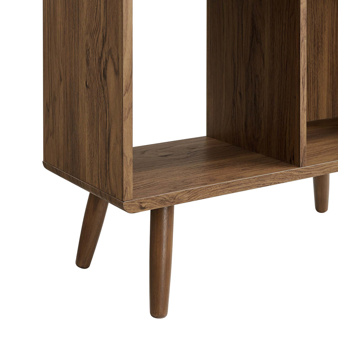 Trove 5 Shelf Walnut Grain Bookcase