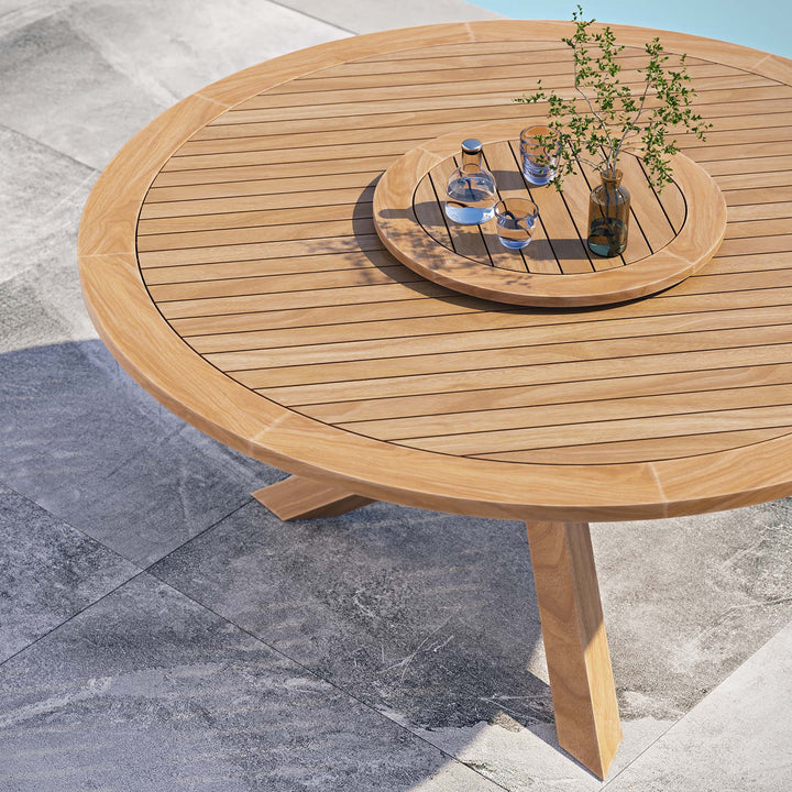 Whispering 63" Outdoor Patio Teak Wood Dining Table