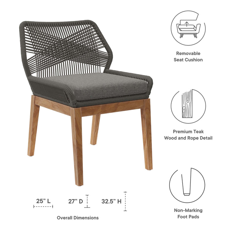 Windmere Outdoor Patio Teak Wood Dining Chair