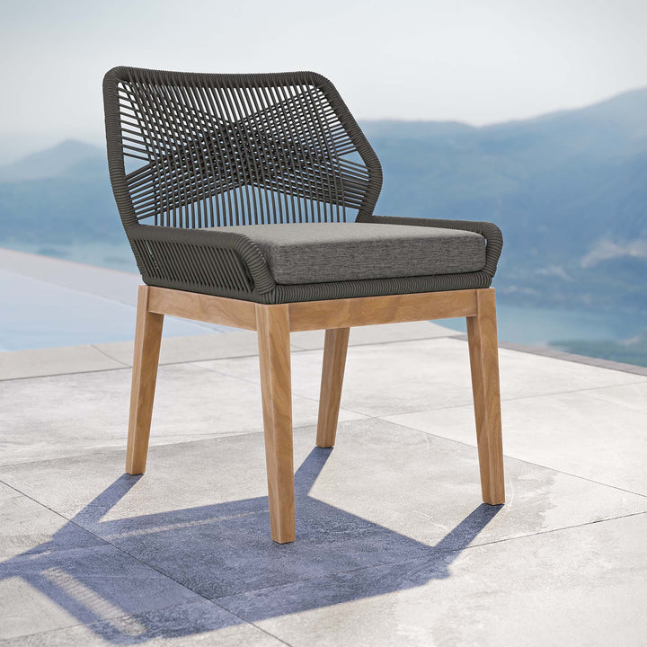 Windmere Outdoor Patio Teak Wood Dining Chair