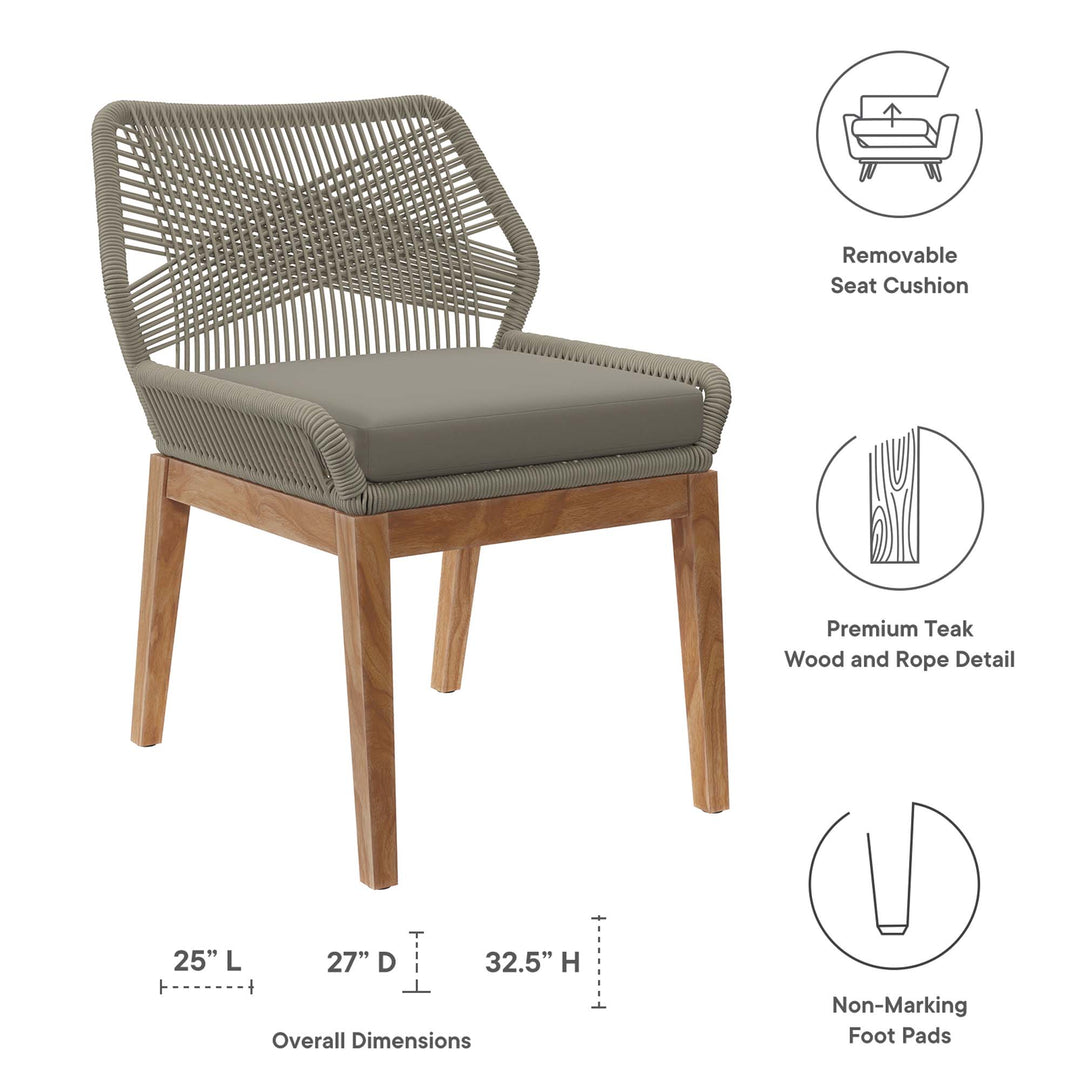 Windmere Outdoor Patio Teak Wood Dining Chair