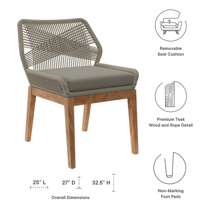 Windmere Outdoor Patio Teak Wood Dining Chair