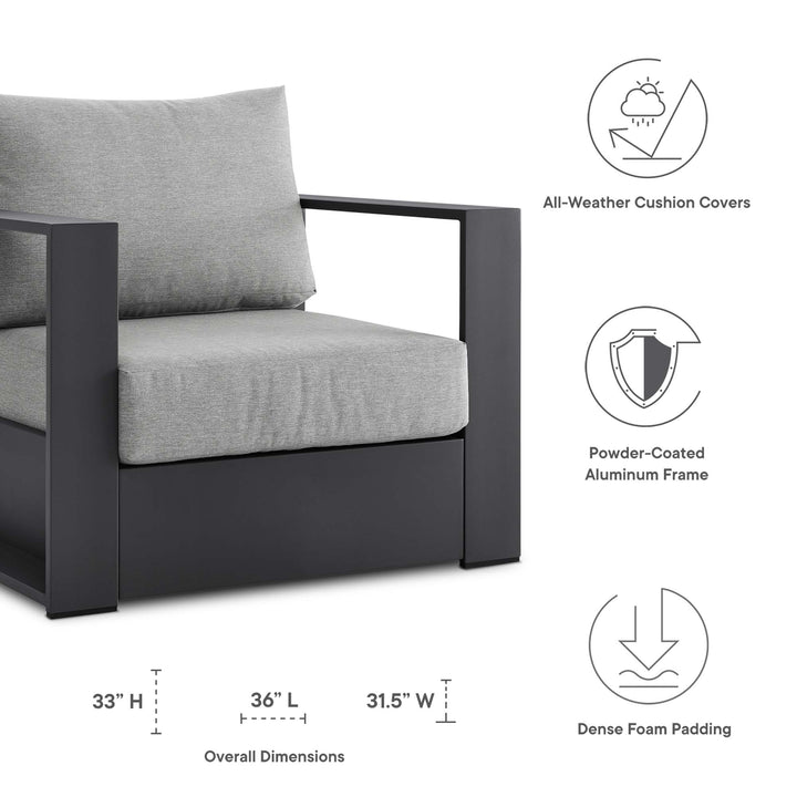 Tahoe 4-Piece Terrace Powder-Coated Aluminum Ensemble