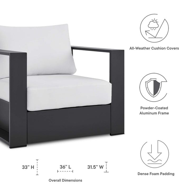 Tahoe 4-Piece Terrace Powder-Coated Aluminum Ensemble