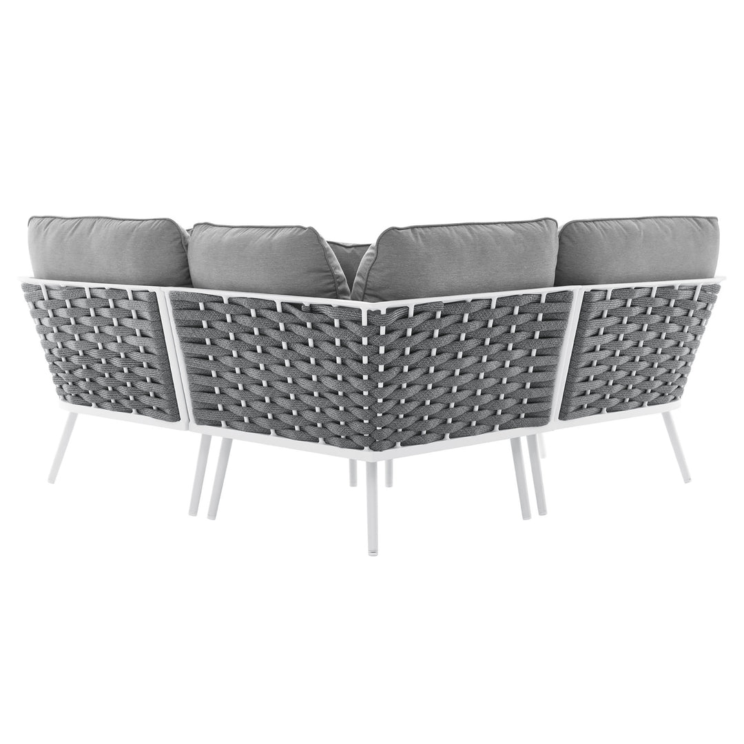 Summit Outdoor Patio Aluminum Small Sectional Sofa