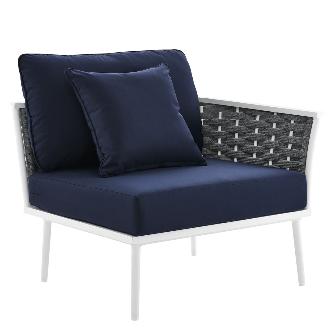 Summit Outdoor Patio Aluminum Small Sectional Sofa