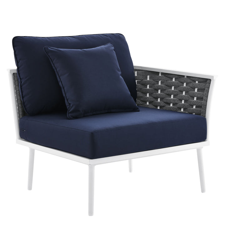 Summit Outdoor Patio Aluminum Small Sectional Sofa