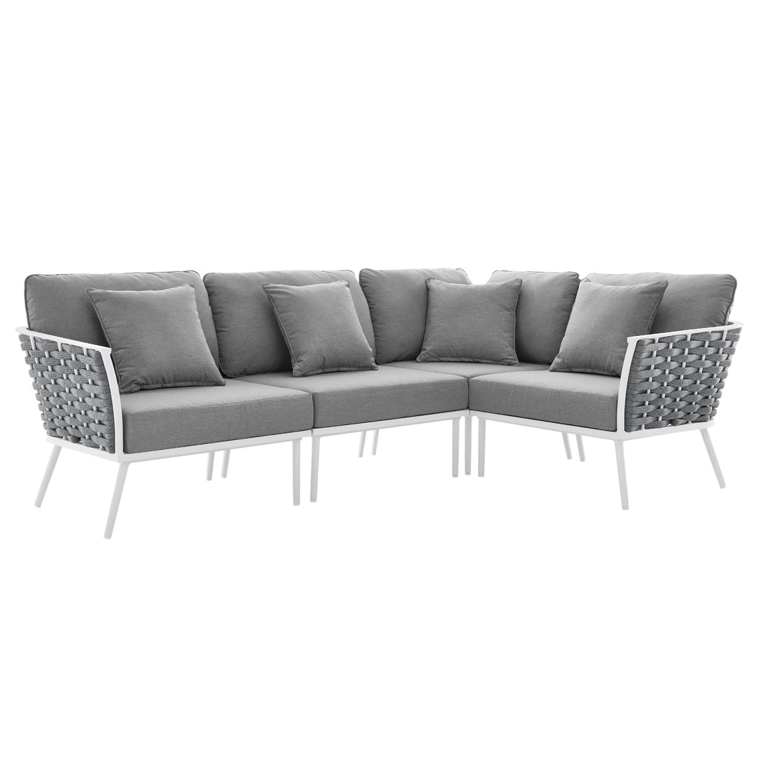 Summit Outdoor Patio Aluminum Large Sectional Sofa