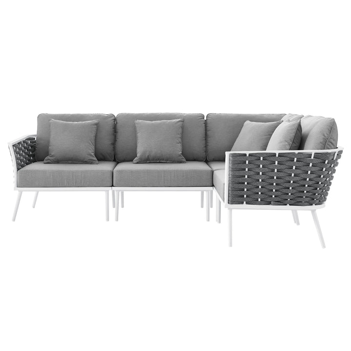 Summit Outdoor Patio Aluminum Large Sectional Sofa