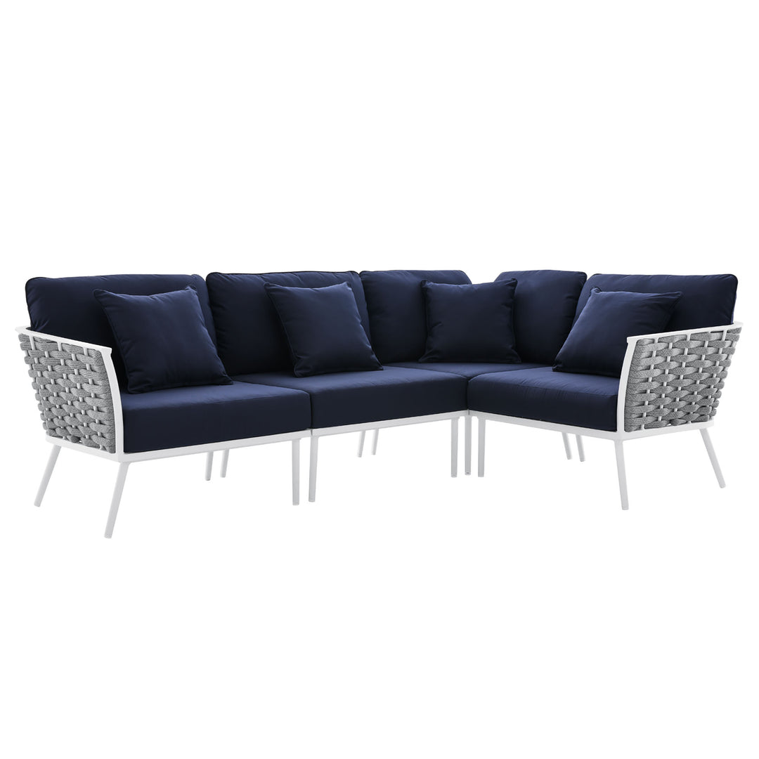 Summit Outdoor Patio Aluminum Large Sectional Sofa