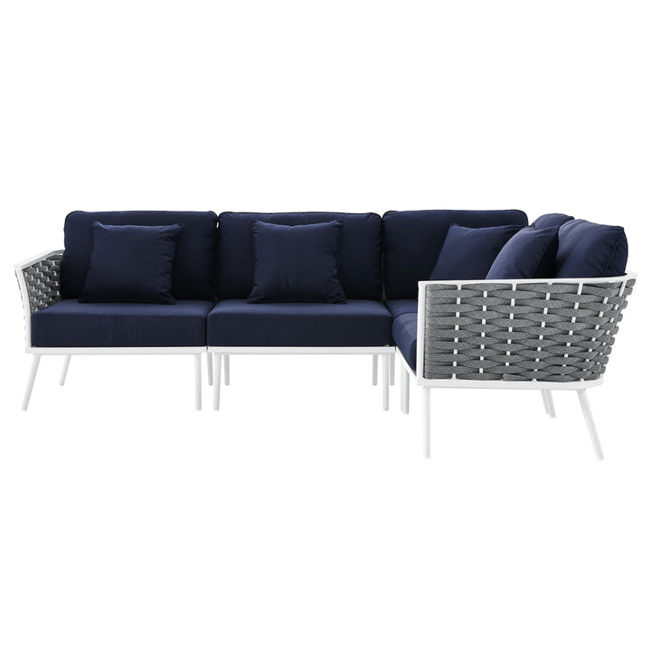 Summit Outdoor Patio Aluminum Large Sectional Sofa