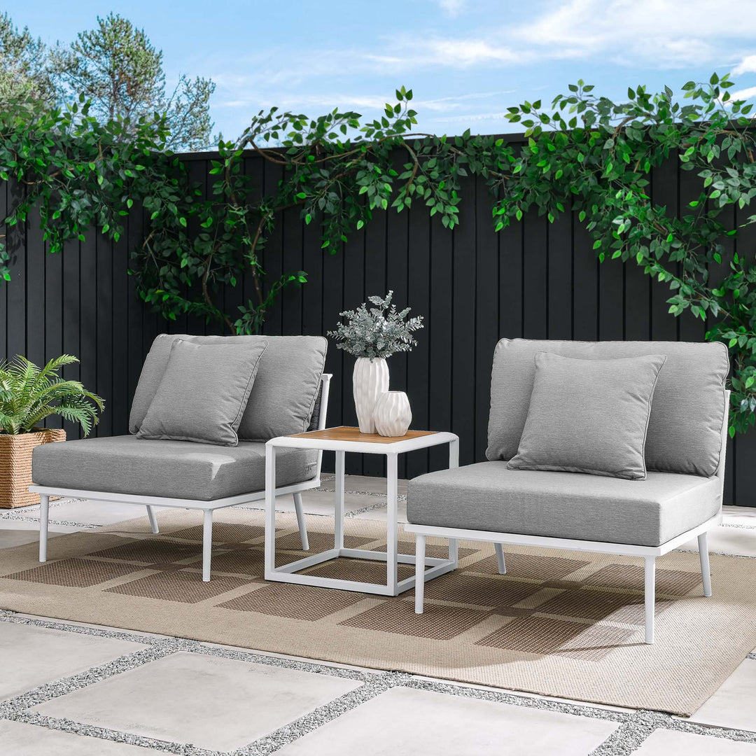 Summit 3 Piece Outdoor Patio Aluminum Set