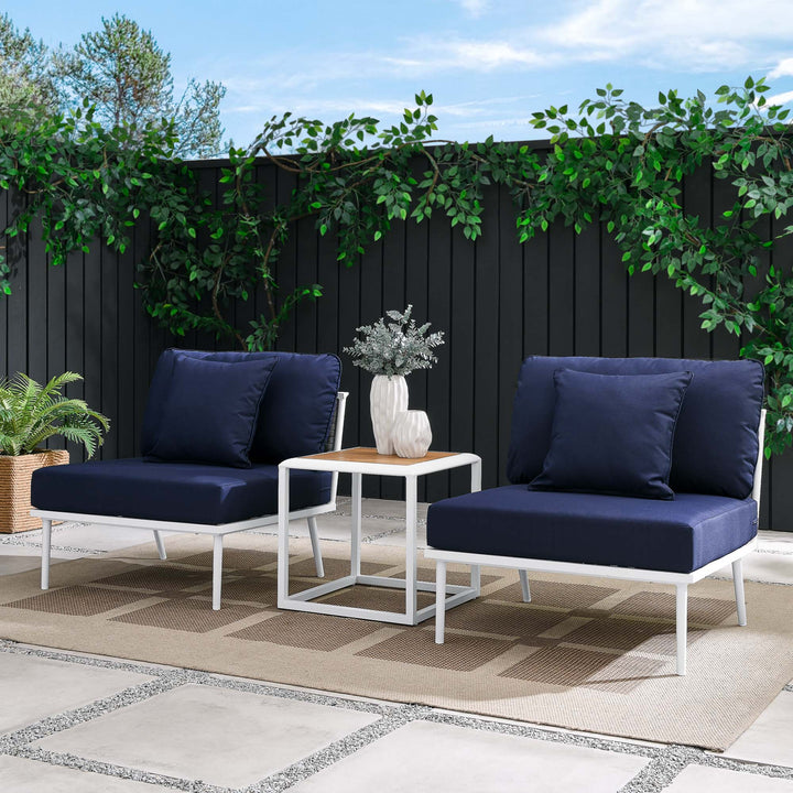 Summit 3 Piece Outdoor Patio Aluminum Set