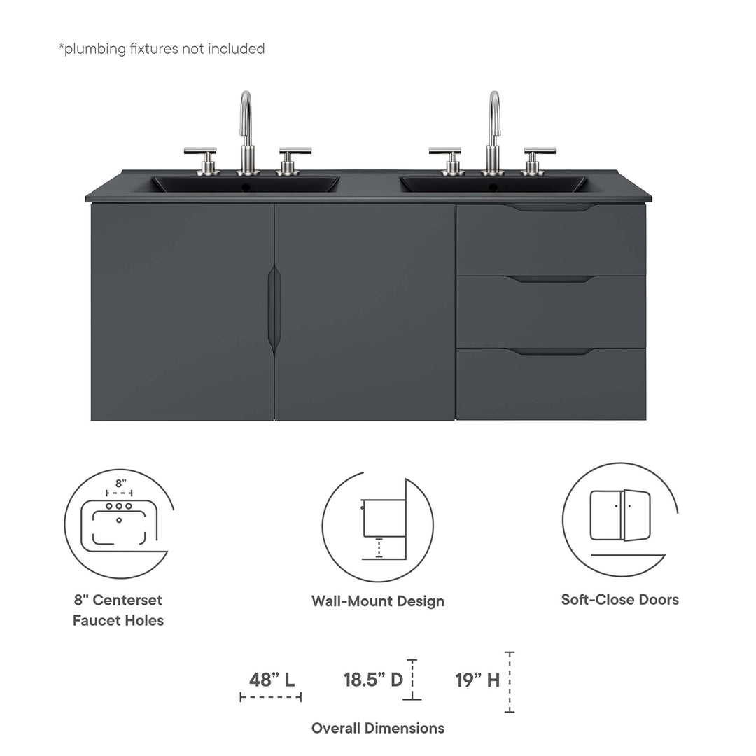 Vigor 48" Double Sink Bathroom Vanity