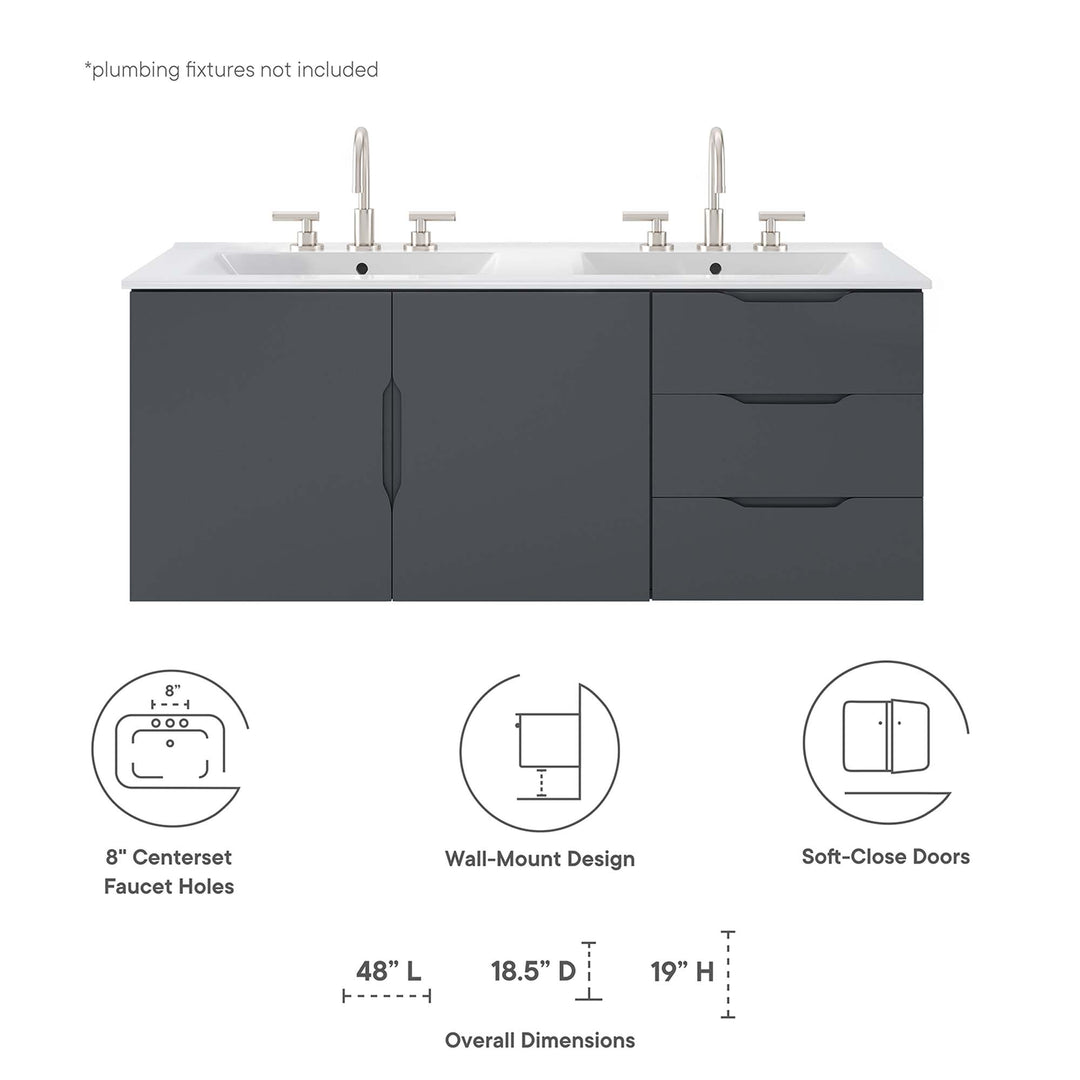 Vigor 48" Double Sink Bathroom Vanity