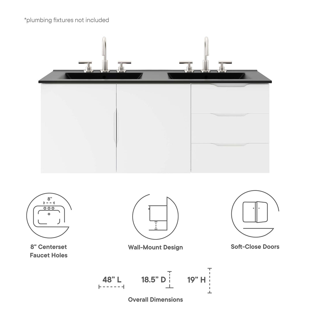 Vigor 48" Double Sink Bathroom Vanity