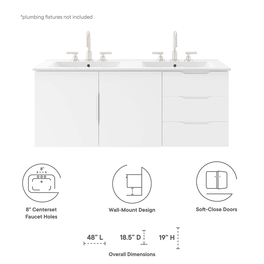 Vigor 48" Double Sink Bathroom Vanity