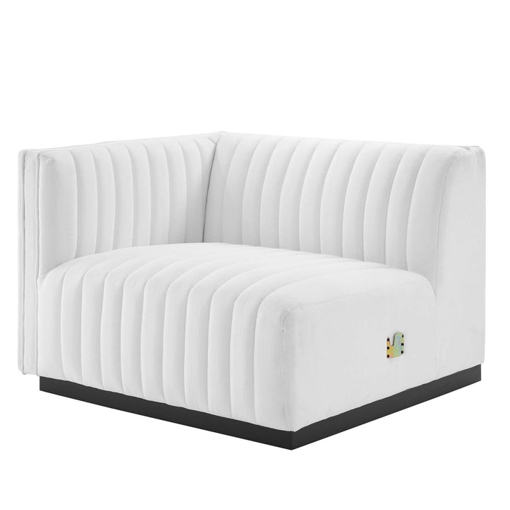 Serene Retreat Tufted Upholstered Fabric Sofa