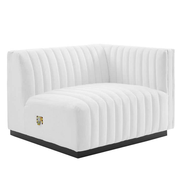Serene Retreat Tufted Upholstered Fabric Sofa