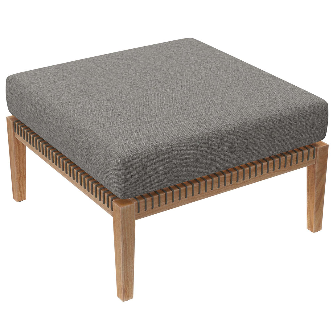 Cypress Outdoor Patio Teak Wood Ottoman