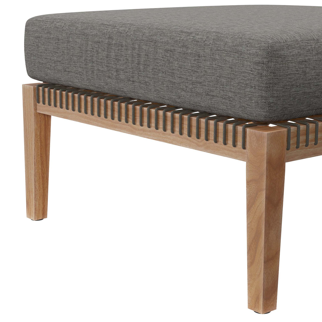 Cypress Outdoor Patio Teak Wood Ottoman