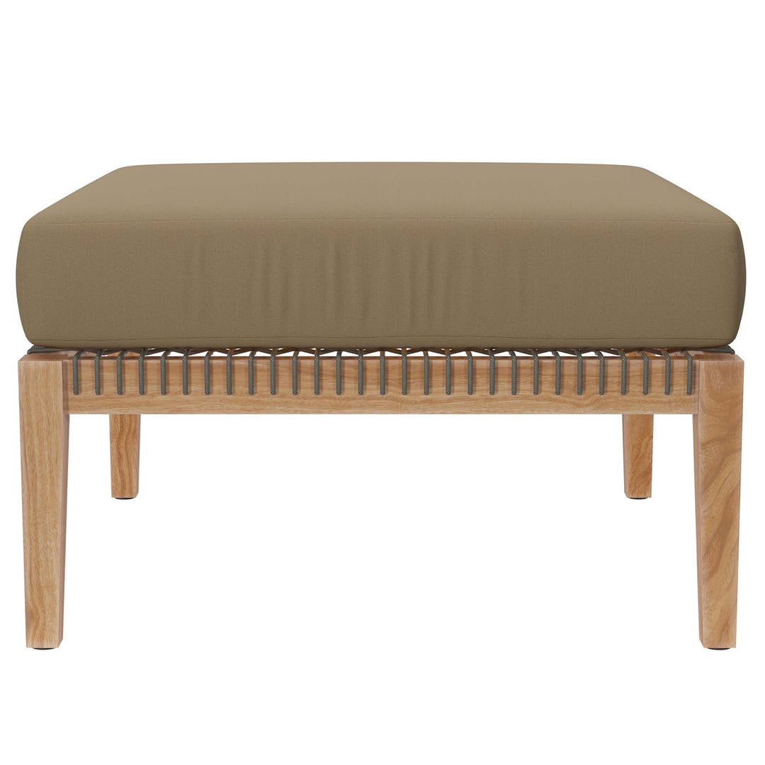 Cypress Outdoor Patio Teak Wood Ottoman