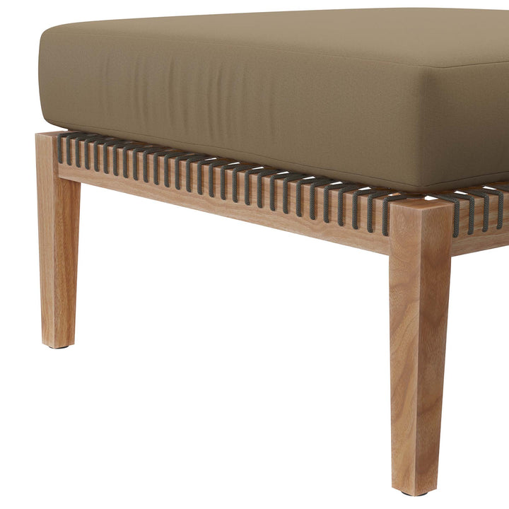 Cypress Outdoor Patio Teak Wood Ottoman