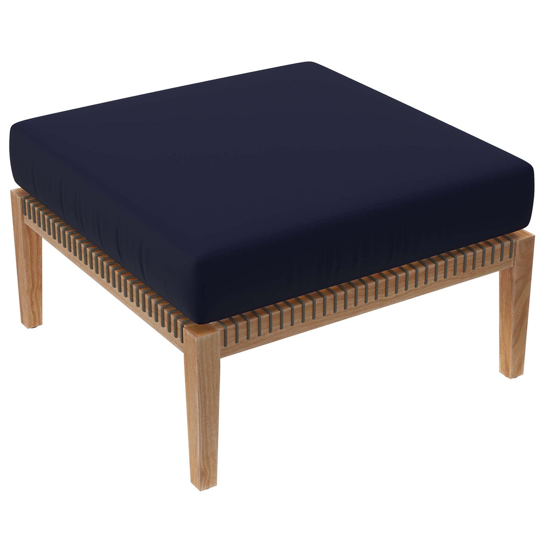 Cypress Outdoor Patio Teak Wood Ottoman