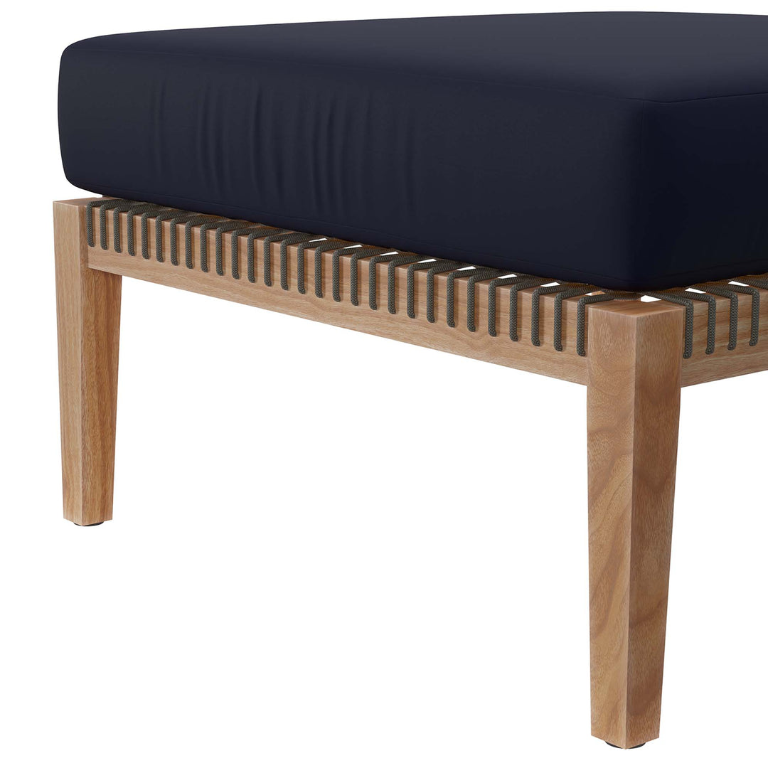 Cypress Outdoor Patio Teak Wood Ottoman