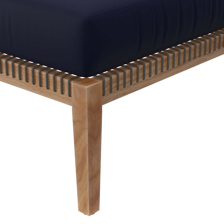 Cypress Outdoor Patio Teak Wood Ottoman