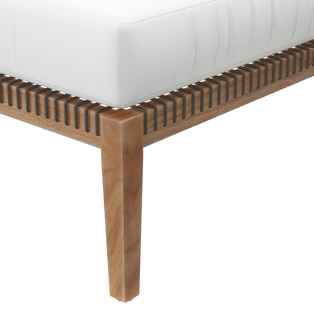 Cypress Outdoor Patio Teak Wood Ottoman