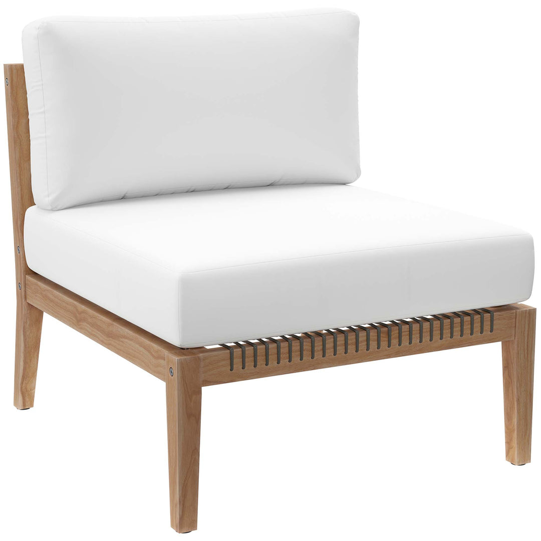 Azure Teak Armless Chair