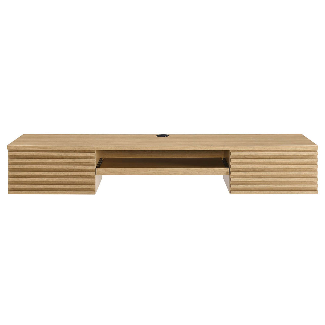 Recline Wall-Mounted Wooden Workstation