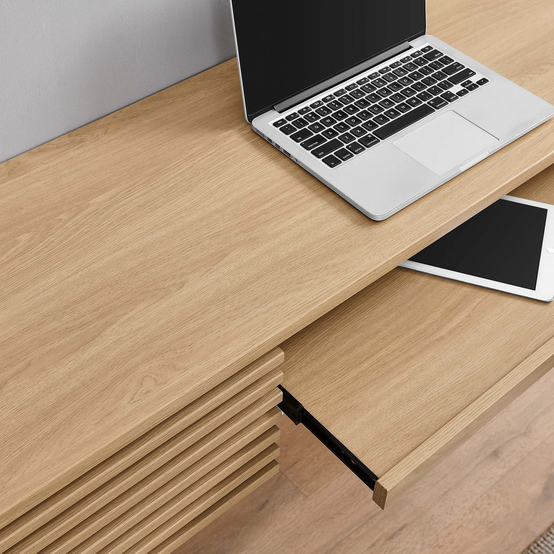 Recline Wall-Mounted Wooden Workstation